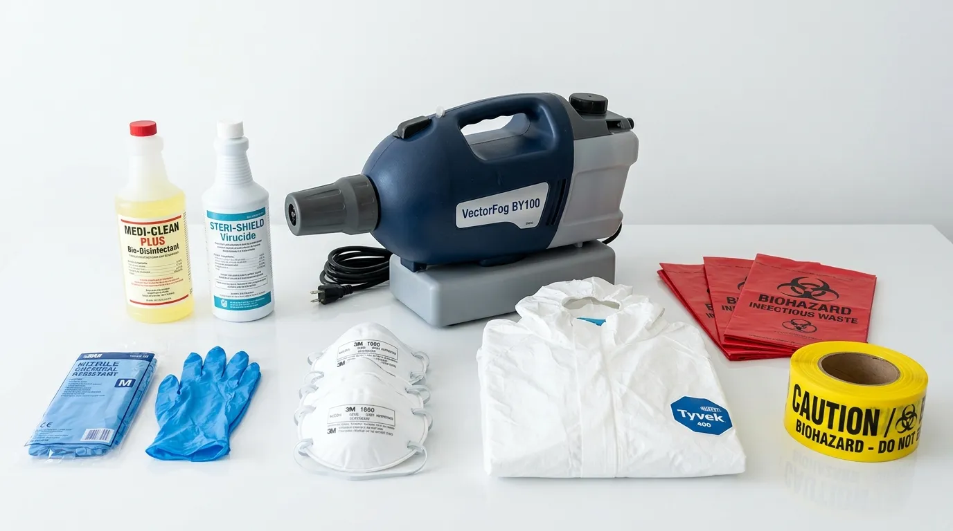 Professional biohazard remediation crew working in Sarasota