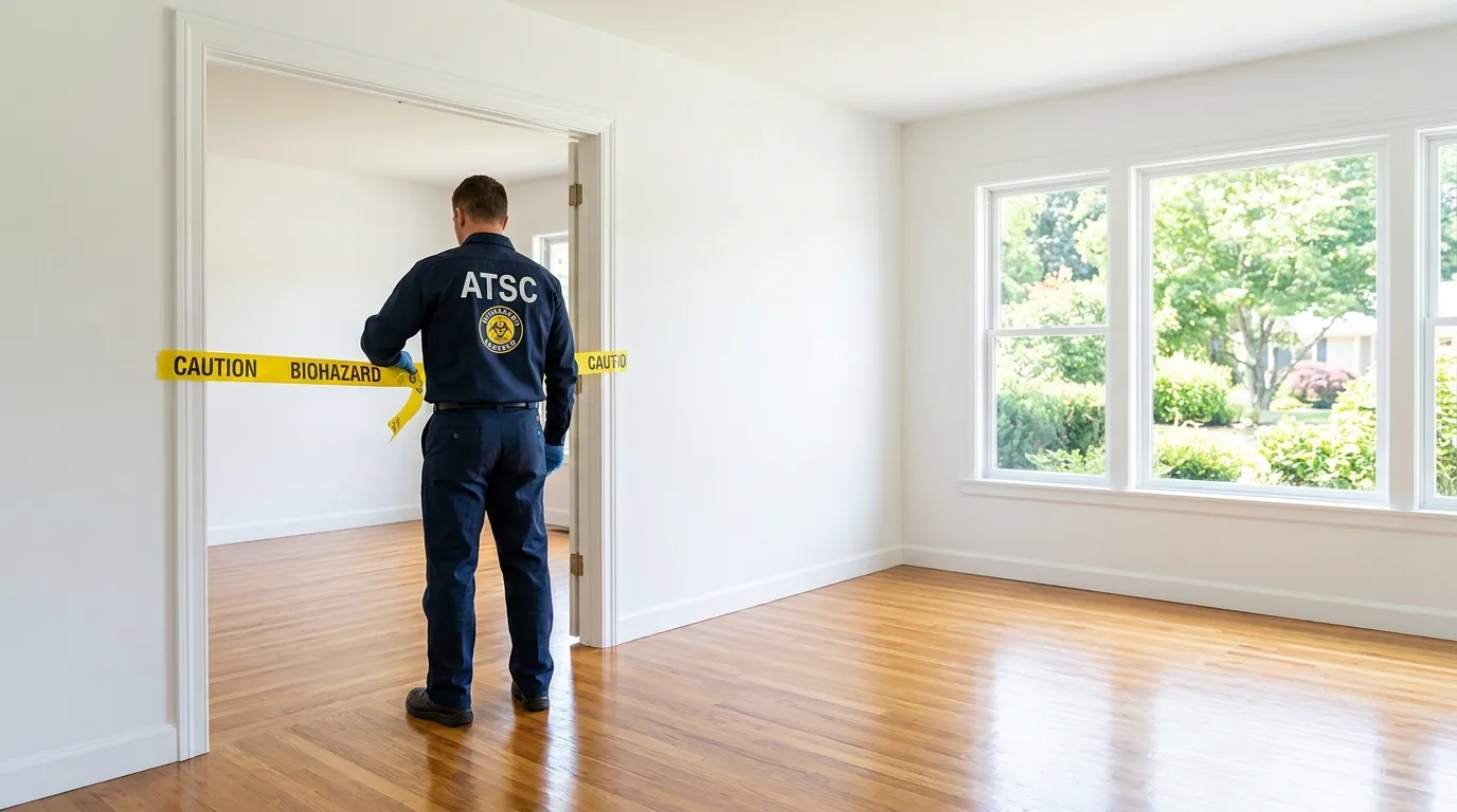 Certified biohazard cleanup crew performing Crime Scene Cleanup in Sarasota